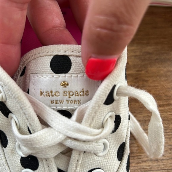 ✨Sold✨ Keds Kate Spade Black Polka Dot Sneakers - Picture 8 of 10